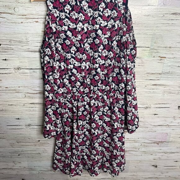 Banana  republic white pink cold shoulder long sleeve dress size 4 - Picture 8 of 9